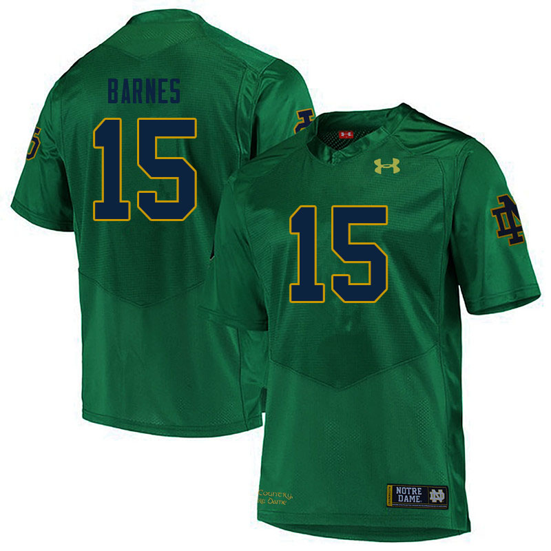 Men #15 Ryan Barnes Notre Dame Fighting Irish College Football Jerseys Sale-Green